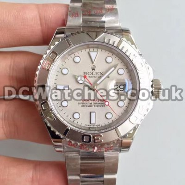 Pure Platinum & Steel Cases Male 40MM Rolex Yacht-Master Replica Watches For Sale