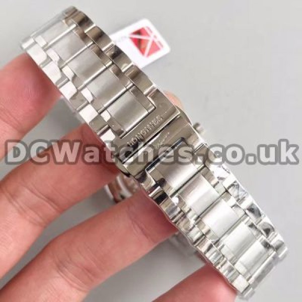 40MM Strong Male Steel Bracelets Longines Master Collection Fake Watches With White Dials Online