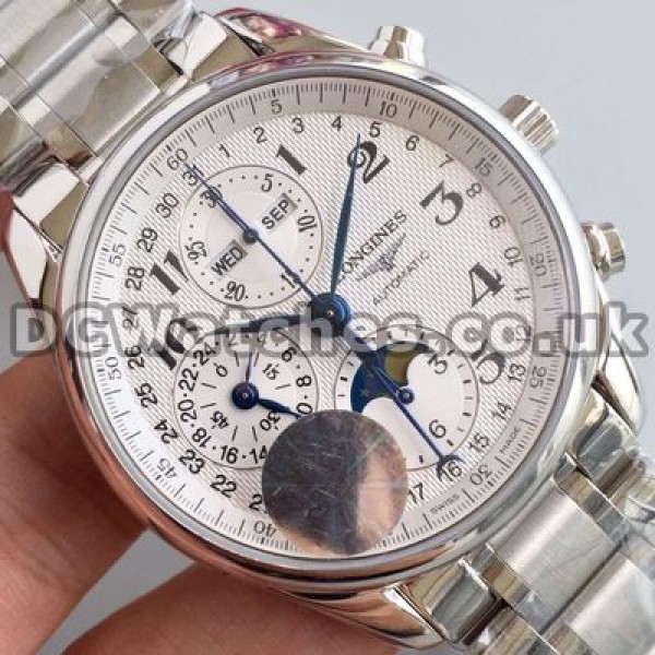 Practical Blue Hands And Black Arabic Numerals Male Longines Master Collection Replica Watches
