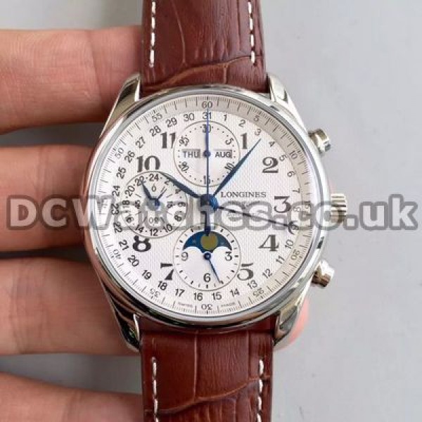 Graceful Male 40MM Steel Cases Longines Master Collection Fake Watches Sale Online