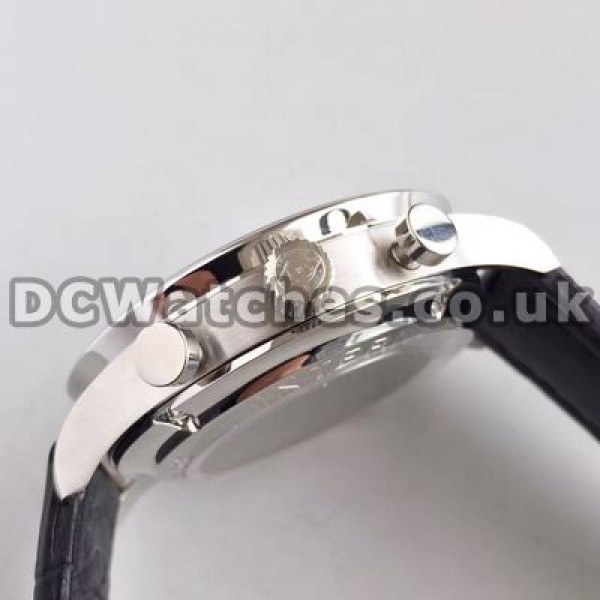 Durable 40MM Swiss Automatic Movements IWC Portuguese Chronograph 7750 Copy Watches With Black Dials