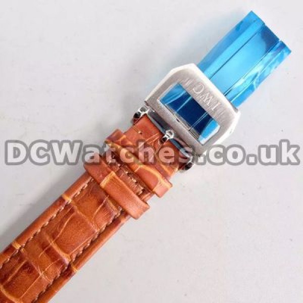 Excellent Waterproof 40MM Steel Cases And Brown Straps IWC Portuguese Chronograph 7750 Fake Watches