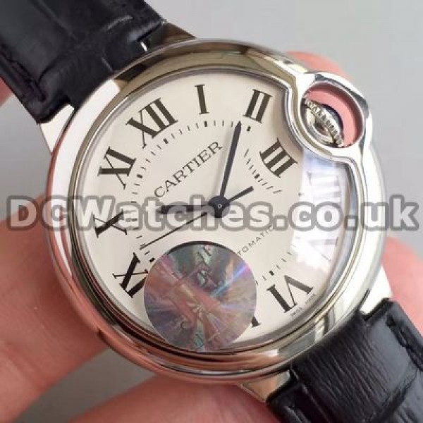 Typical White Dials 36MM Ballon Bleu De Cartier Copy Watches With ETA Automatic Movements
