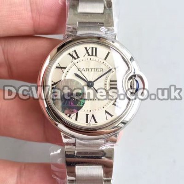 Durable Steel Bracelets Male Ballon Bleu De Cartier Replica Watches With White Dials Online
