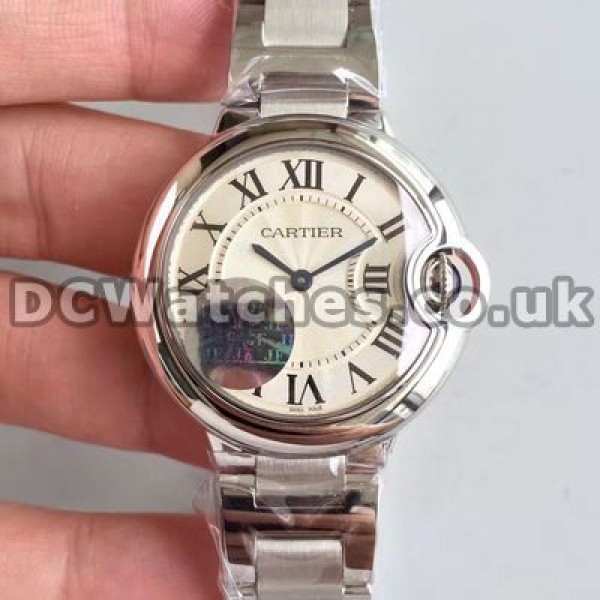 Elegant Female 26MM Ballon Bleu De Cartier Fake Watches With Steel Cases And Bracelets