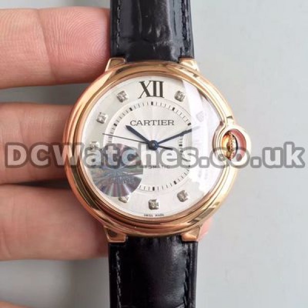 Valuable Hot-selling Diamond Indexes And Rose Gold Cases Ballon Bleu De Cartier Replica Watches