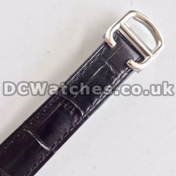 Concise Steel Cases And Black Crocodile Straps Ballon Bleu De Cartier Copy Watches Online