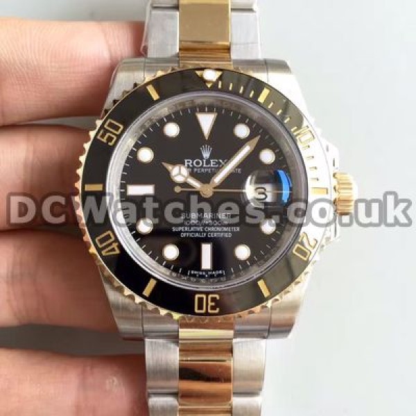 Luxury Male Automatic Movements Rolex Submariner Replica Watches With Gold & Steel Cases Online