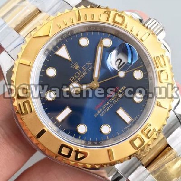 Special 40MM Blue Dials Rolex Yacht-Master Replica Watches For Men With Gold & Steel Cases