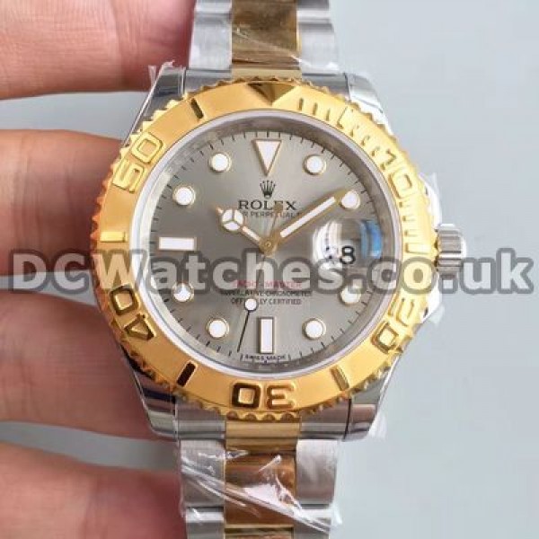 Unique Gray Dials Male Rolex Yacht-Master Fake Watches With Automatic Movements Online Sale