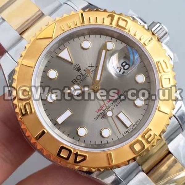Unique Gray Dials Male Rolex Yacht-Master Fake Watches With Automatic Movements Online Sale