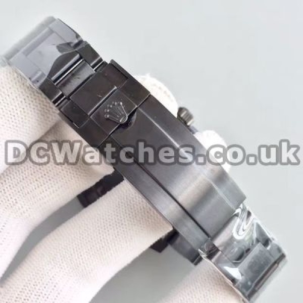 Cool Solid Black Steel Cases And Black Dials Rolex Submariner Copy Watches For Men