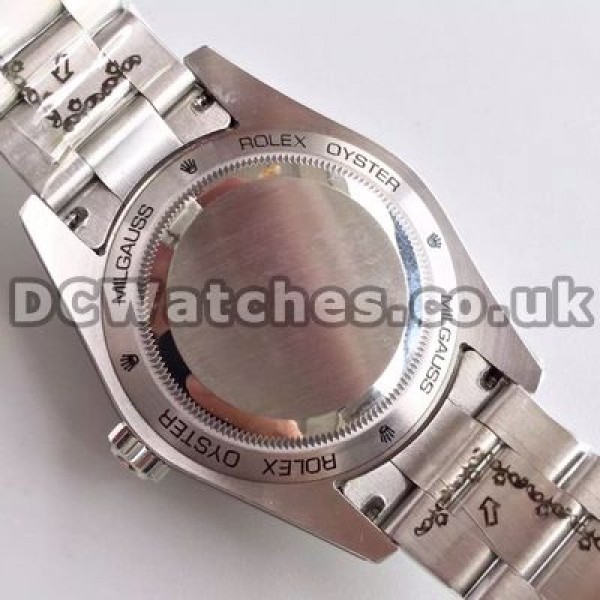 Stable Swiss Automatic Movements Male Rolex Milgauss Fake Watches With Black Dials Online