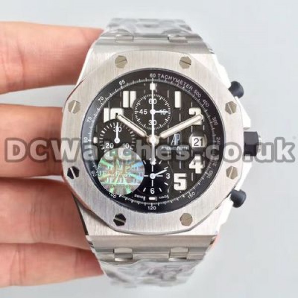 Top 42MM Steel Cases And Black Dials Audemars Piguet Royal Oak Offshore Fake Watches For Men