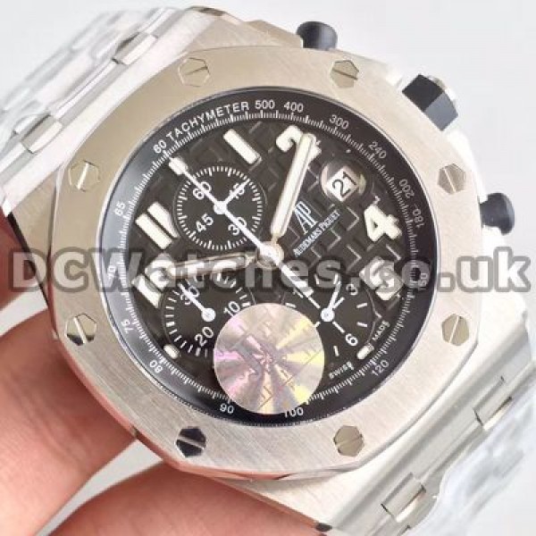 Top 42MM Steel Cases And Black Dials Audemars Piguet Royal Oak Offshore Fake Watches For Men