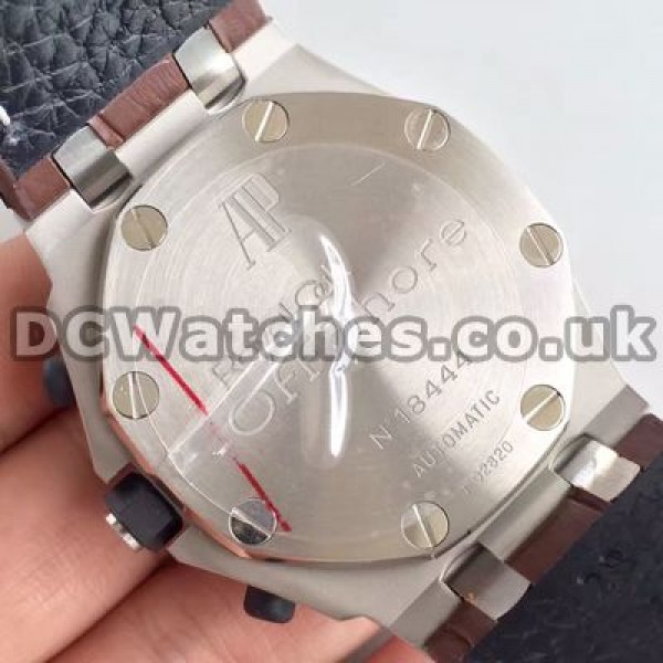 Male Brown Crocodile Straps Audemars Piguet Royal Oak Offshore Replica Watches Online With White Dials