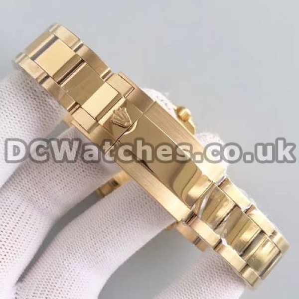 Modern Gold Steel Bracelets Male Rolex Daytona Fake Watches With Black Dials Sale