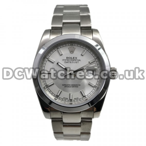 Hot-selling White Dials Rolex Datejust Fake Watches For Men With 36MM Steel Cases