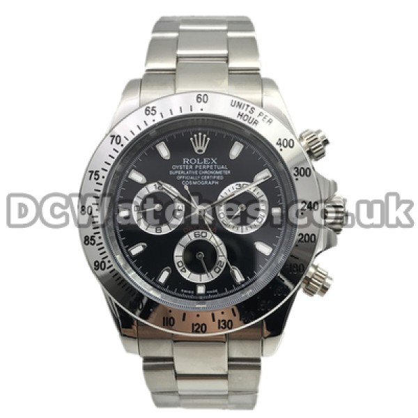 Representative 40MM Automatic Movements Male Rolex Daytona Replica Watches Sale With Steel Bracelets
