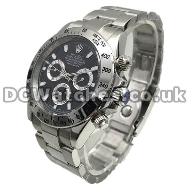 Representative 40MM Automatic Movements Male Rolex Daytona Replica Watches Sale With Steel Bracelets