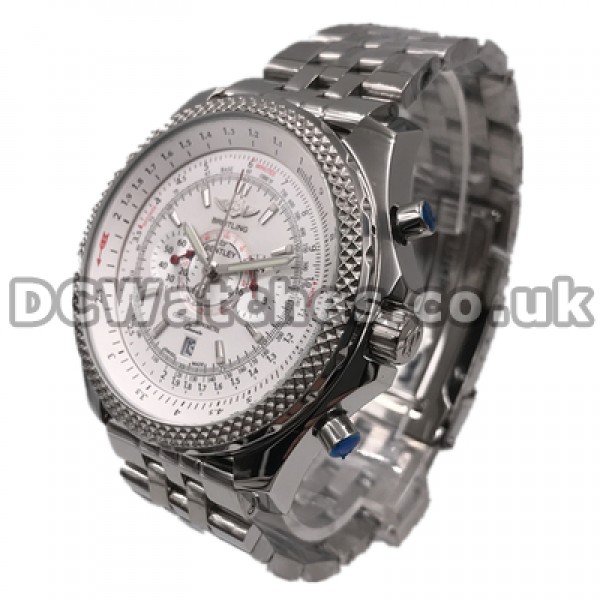 Special 48MM Male Steel Bracelets Breitling Bentley Replica Watches With Swiss Quartz Movements
