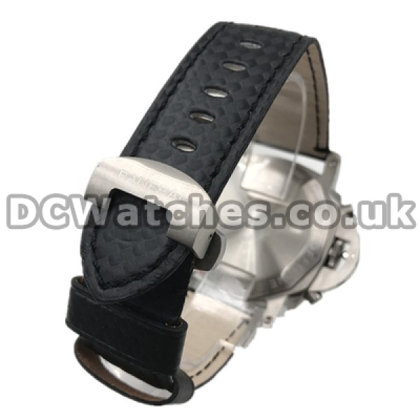Classic Quartz Movements Male 44MM Panerai Luminor Chrono Replica Watches With Black Crocodile Straps Online