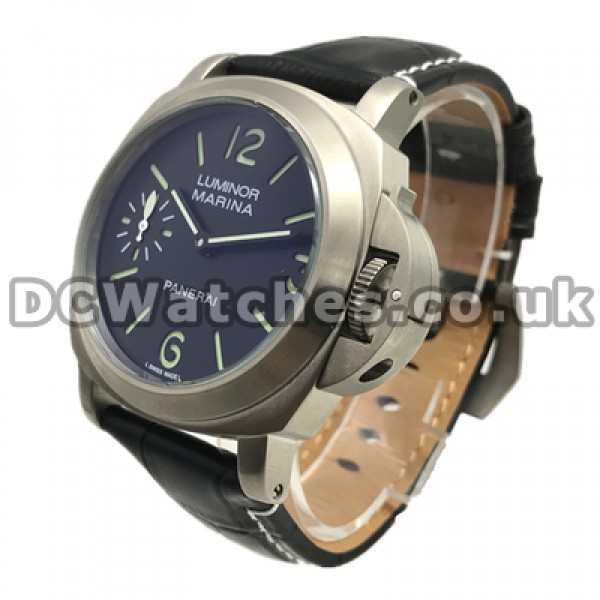 Practical Swiss Male Automatic Movements Panerai Luminor Base Fake Watches With Titanium Cases