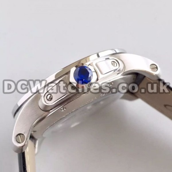 Accurate 42MM Black Dials Calibre De Cartier Fake Watches For Men With Automatic Movements