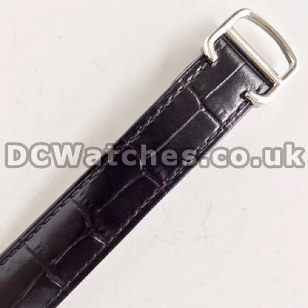 Hot-selling White Dials Ballon Bleu De Cartier Copy Watches For Ladies With Black Crocodile Straps Online