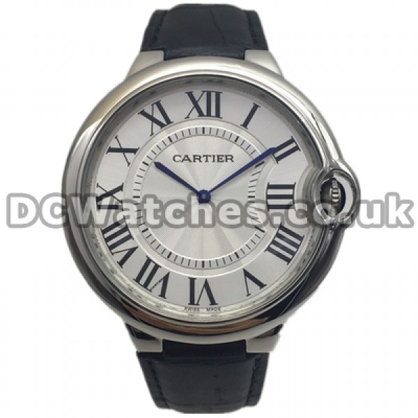High-quality Male Swiss Quartz Movements Ballon Bleu De Cartier Fake Watches With Steel Cases