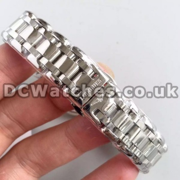 Glorious Dimaond Indexes Female Longines Primaluna Fake Watches Sale With Steel Cases Set Auger