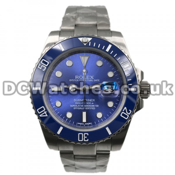 Pretty Blue Dials And Blue Ceramic Bezels Male Rolex Submariner Replica Watches Sale