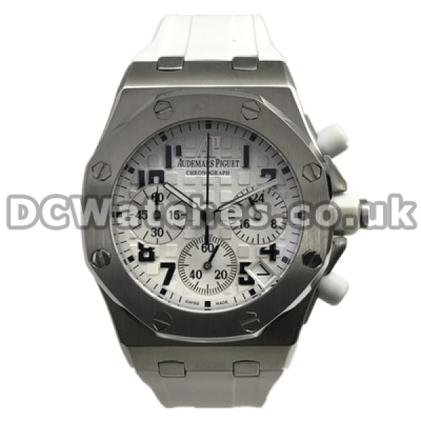 Pure White Dials And White Straps Audemars Piguet Royal Oak Offshore Fake Watches Online Sale