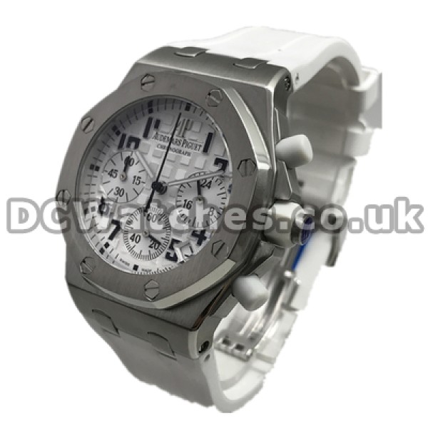 Pure White Dials And White Straps Audemars Piguet Royal Oak Offshore Fake Watches Online Sale