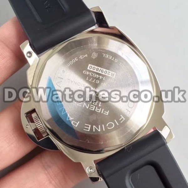UK Swiss Made Panerai Luminor Replica Watches With Black Dials For Men