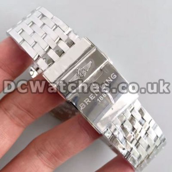 Charming Blue Dials And Steel Bracelets Male Breitling Navitimer 7750 Replica Watches For Sale