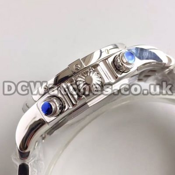 Perfect Blue Dials And White Sub-dials Male 44MM Breitling Chronomat 7750 Replica Watches Online