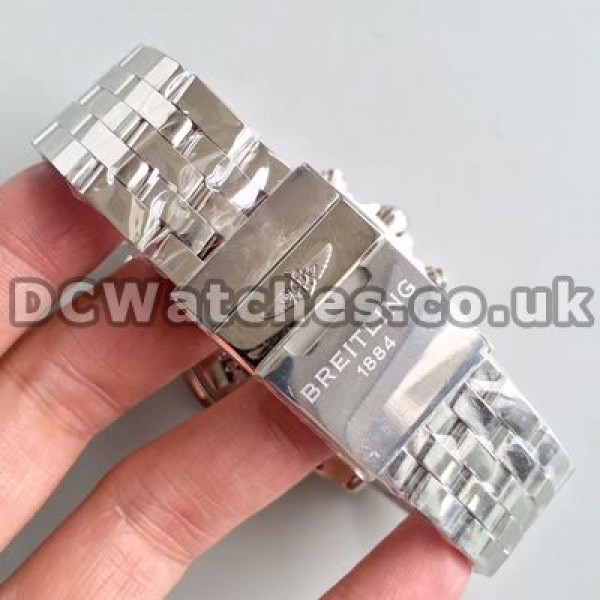 Perfect Blue Dials And White Sub-dials Male 44MM Breitling Chronomat 7750 Replica Watches Online