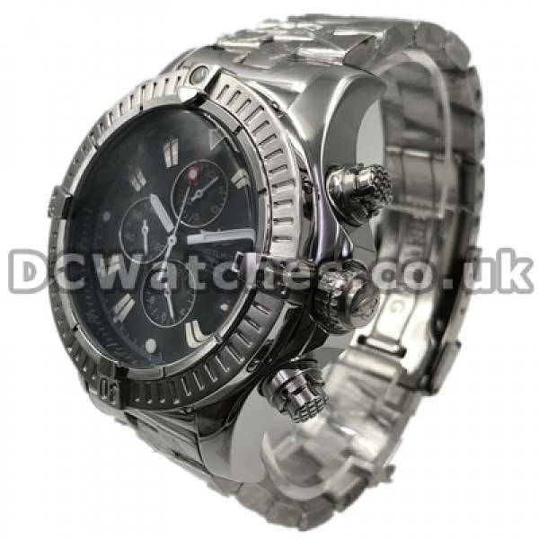 Elegant Swiss Male Quartz Movements Breitling Super Avenger Replica Watches With Steel Cases