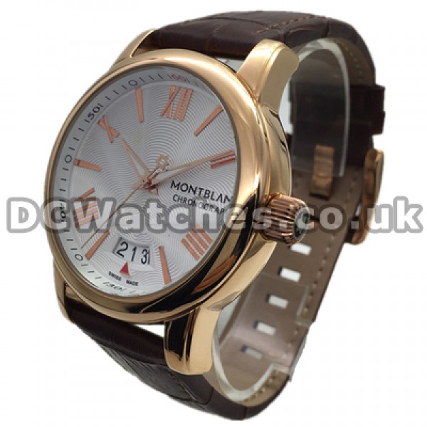 Glorious 43MM Male White Dials Montblanc Stars 4810 Replica Watches With Rose Gold Steel Case Sale