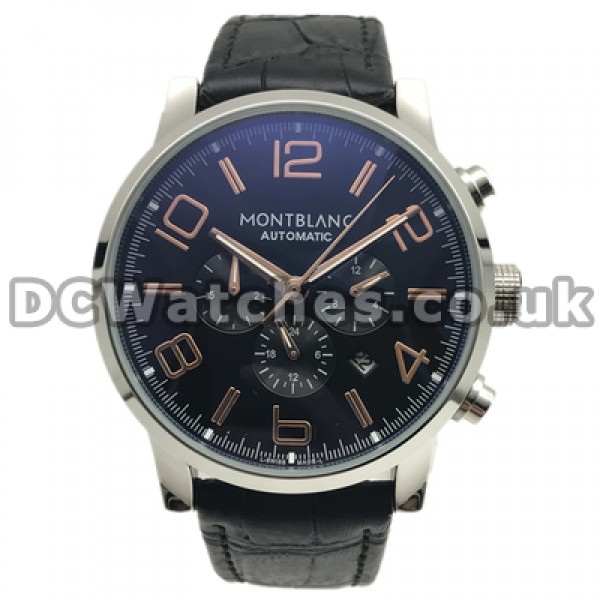 Helpful Arabic Numerals And Black Dials Male Montblanc The Time Traveler Fake Watches With Steel Cases