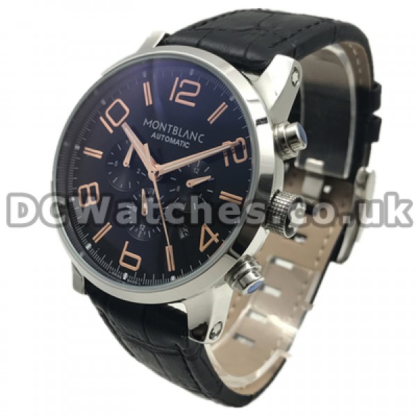 Helpful Arabic Numerals And Black Dials Male Montblanc The Time Traveler Fake Watches With Steel Cases