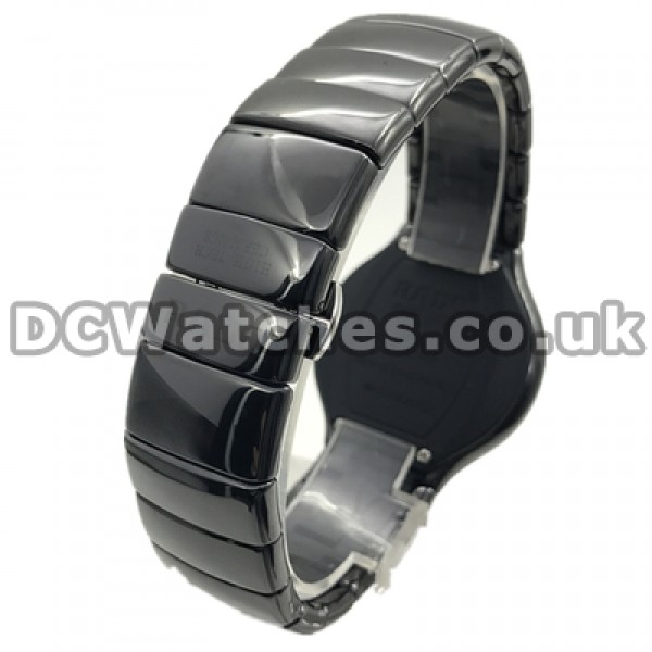 Mysterious Swiss Male Quartz Movements Rado True Fake Watches With Black Ceramic Cases Online