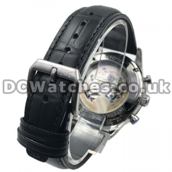 Legible Arabic Numerals Male Automatic Movements IWC Portuguese Chrono Fake Watches With Steel Cases