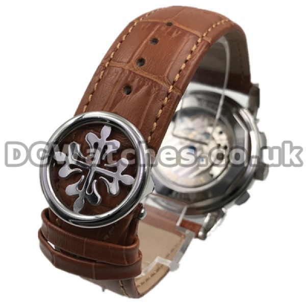 Classic Steel Cases Patek Philippe Complicated Copy Watches For Men With White Dials Online