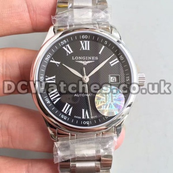 Black Dials 38.5MM Male Longines Master Collection Replica Watches With Steel Cases And Bracelets