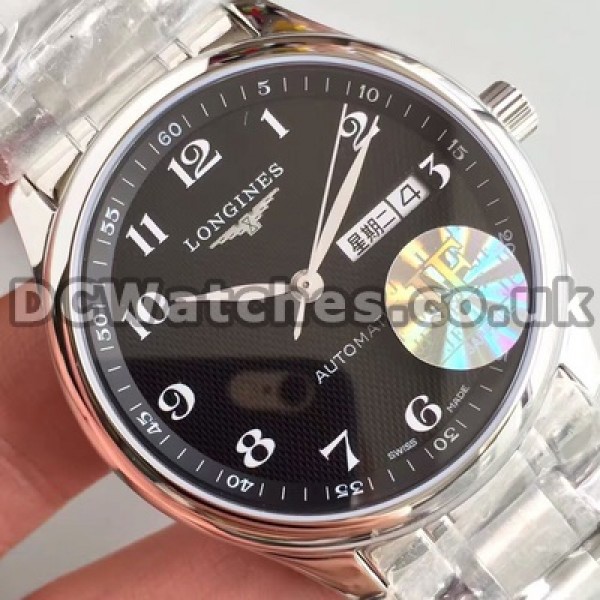 Useful Black Dials And White Arabic Numerals Longines Master Collection Fake Watches For Men