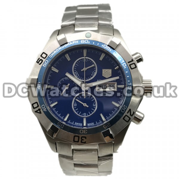 Male Popular Blue Dials And Quartz Movements Tag Heuer Aquaracer Fake Watches For Sale
