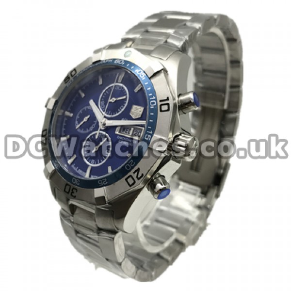 Male Popular Blue Dials And Quartz Movements Tag Heuer Aquaracer Fake Watches For Sale