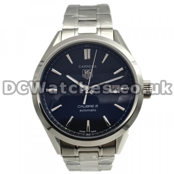 Reliable Male Automatic Movements Tag Heuer Carrera Copy Watches Online With Black Dials